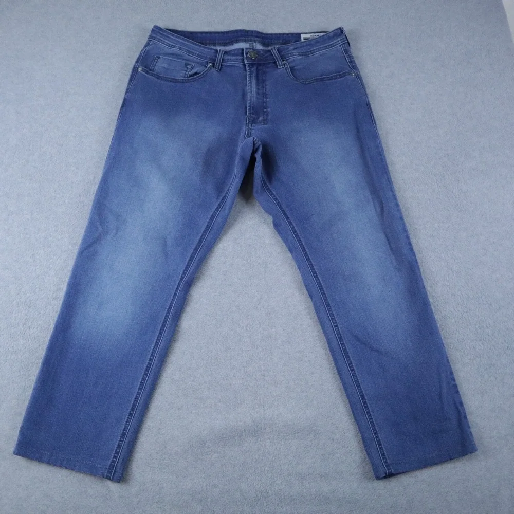 Buffalo David Bitton Jeans Mens 34x27 Adam Slim Stretch 5-Pocket Flex Denim Blue